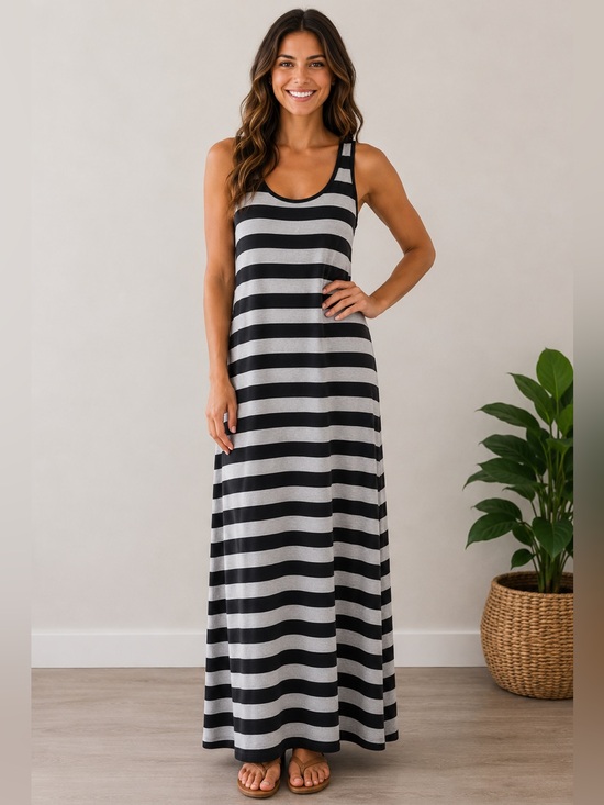 Forever 21 Dresses & Skirts - Black and Gray Racerback Maxi Dress